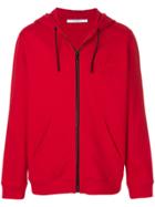 Givenchy Star Zip-up Hooded Sweatshirt - Red