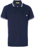 Versace Jeans - Embroidered Polo Shirt - Men - Cotton - 46, Blue, Cotton