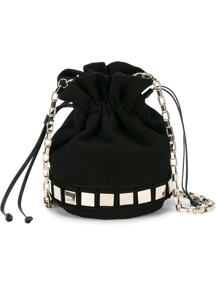 Tomasini Lucile Bucket Bag, Women's, Black, Suede/metal