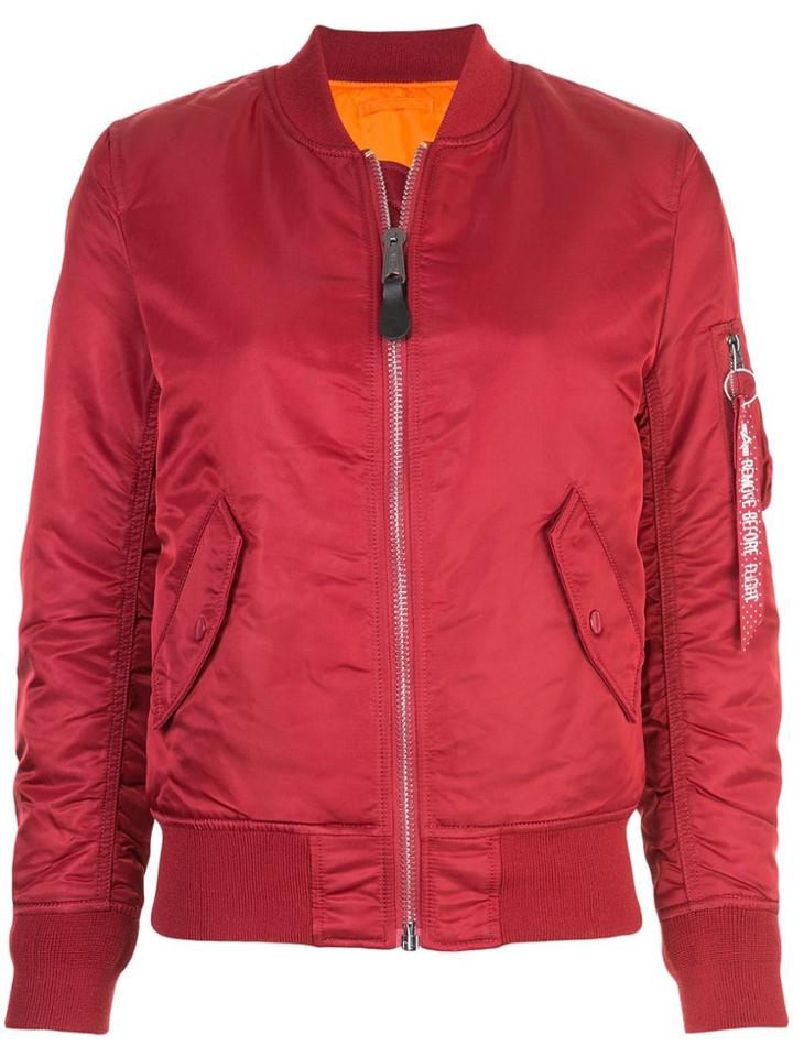 Alpha Industries Reversible Bomber Jacket - Red