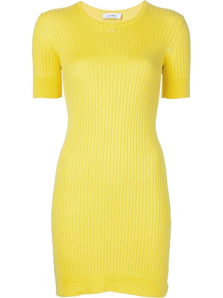 Courrèges Ribbed Knit Mini Dress