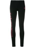 Ea7 Emporio Armani Logo Print Leggings - Black