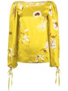 Dries Van Noten Floral Print Blouse, Women's, Size: 40, Yellow/orange, Viscose