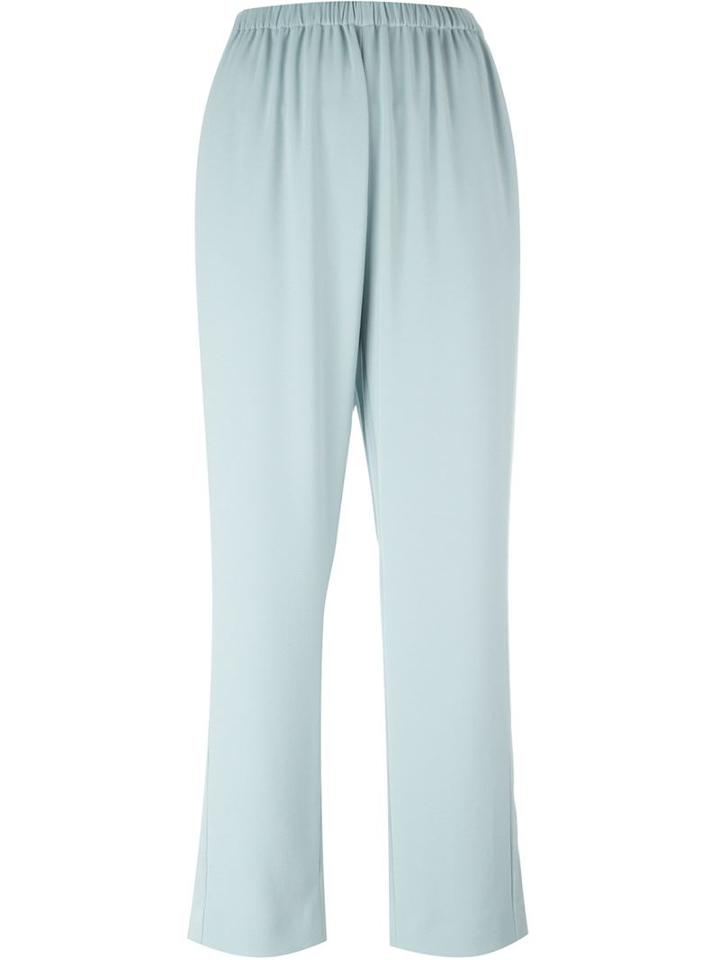 Kenzo Straight Leg Trousers, Women's, Size: 40, Green, Polyester/triacetate