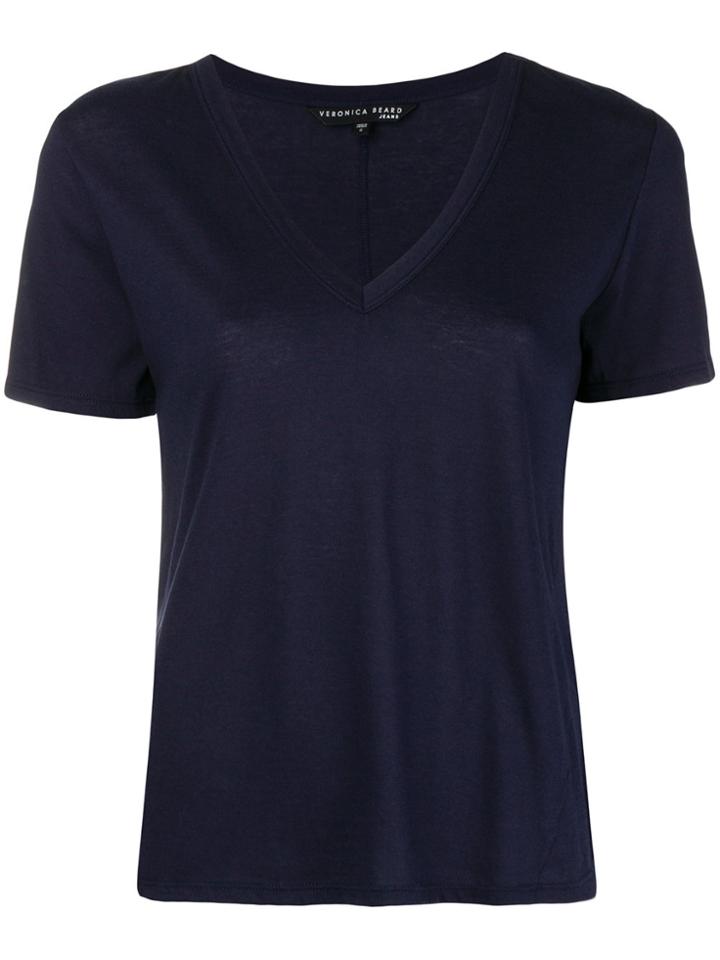 Veronica Beard Short-sleeve Fitted T-shirt - Blue