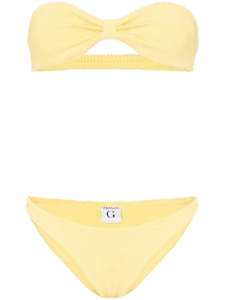 Hunza G Jean Seersucker Bikini - Yellow