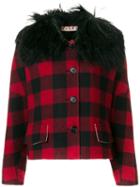 Marni - Oversized Check Jacket - Women - Lamb Skin/viscose/wool - 40, Black, Lamb Skin/viscose/wool