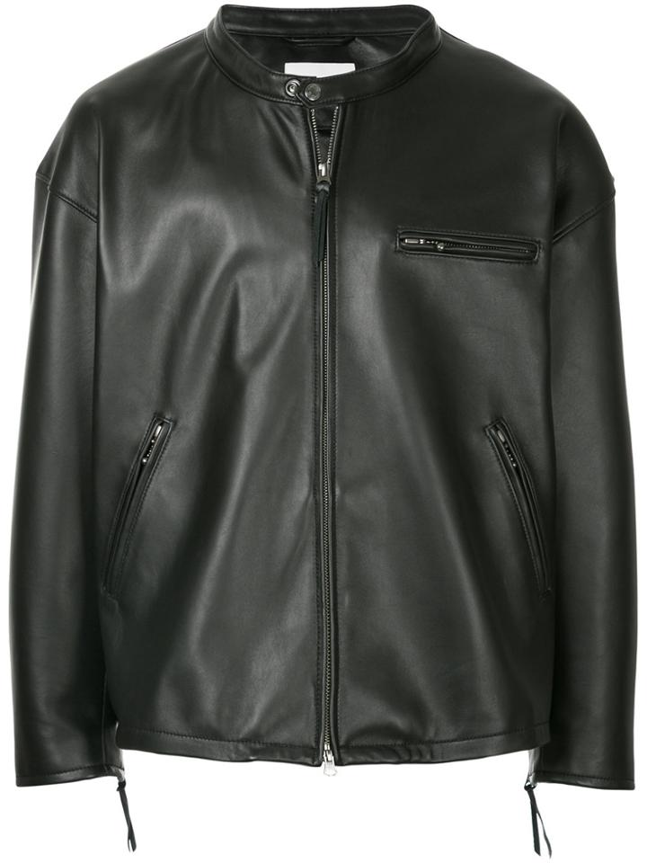 Monkey Time Loose Leather Jacket - Black