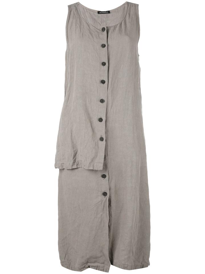 Rundholz - Open Side Dress - Women - Linen/flax - M, Nude/neutrals, Linen/flax