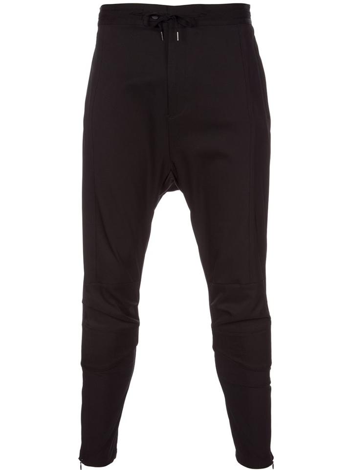 Yoshio Kubo 'yk Biker' Trousers, Men's, Size: 1, Black, Nylon/polyester/polyurethane/cotton