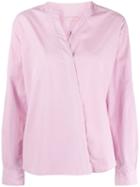 Closed Wrap Placket Shirt - Pink