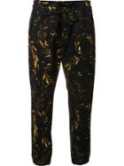 Osklen Bay Leaves Jogging Pants, Men's, Size: 44, Black, Cotton/spandex/elastane