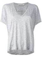 Acne Studios V-neck T-shirt, Women's, Size: Xs, Grey, Lyocell