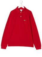Lacoste Kids Teen Long Sleeve Polo Shirt - Red
