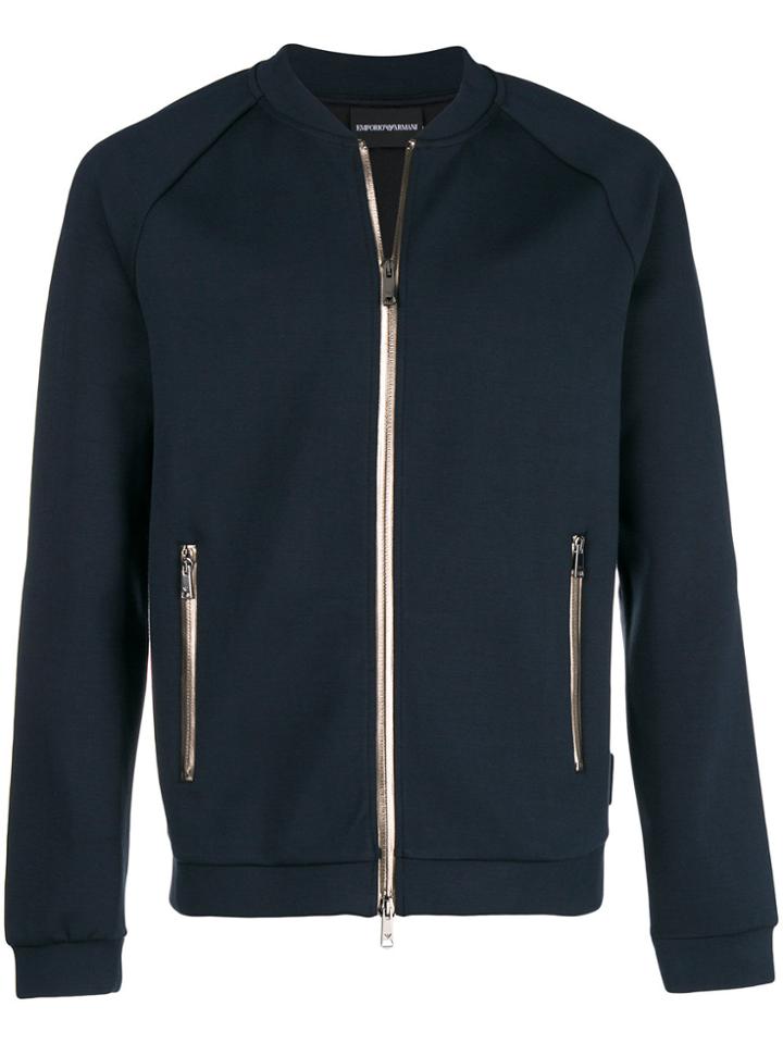Emporio Armani Slim-fit Track Jacket - Blue