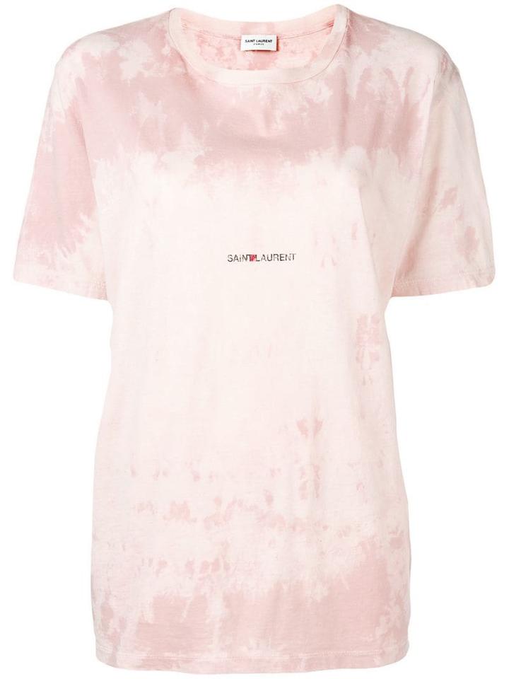 Saint Laurent Rive Gauche Tie-dye T-shirt - Pink
