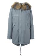 Mr & Mrs Italy Raccoon Fur Trim Parka, Women's, Size: Small, Grey, Cotton/polyester/racoon Fur