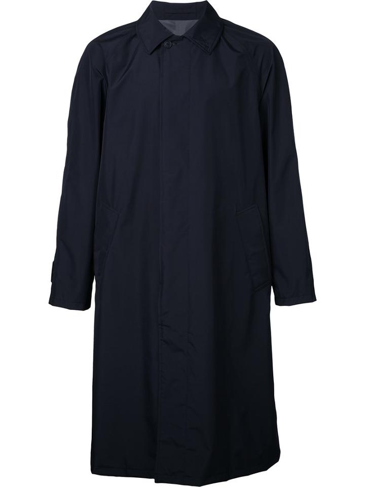 Margaret Howell - Notched Lapel Midi Coat - Men - Nylon - L, Black, Nylon
