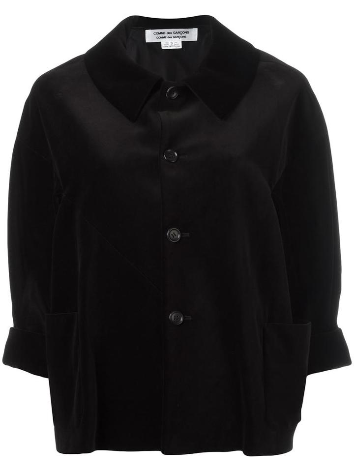 Comme Des Garçons Comme Des Garçons Buttoned Jacket, Women's, Size: Small, Black, Cotton/cupro