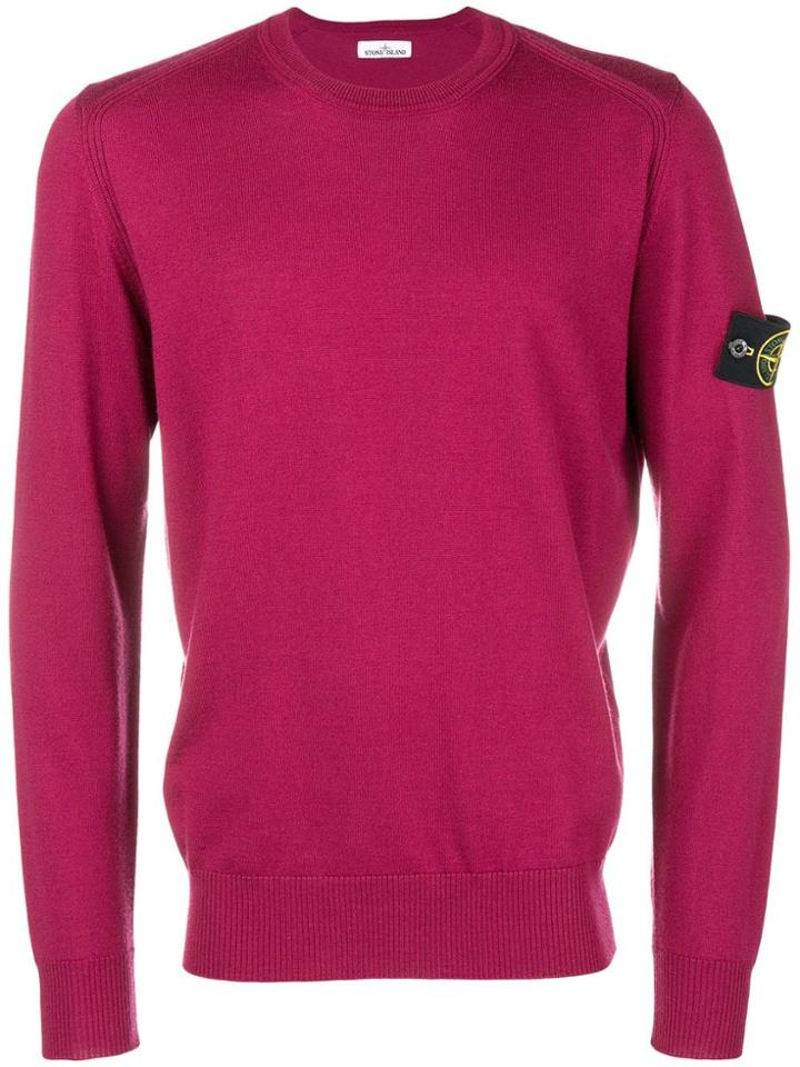 Stone Island Crew Neck Sweater - Pink