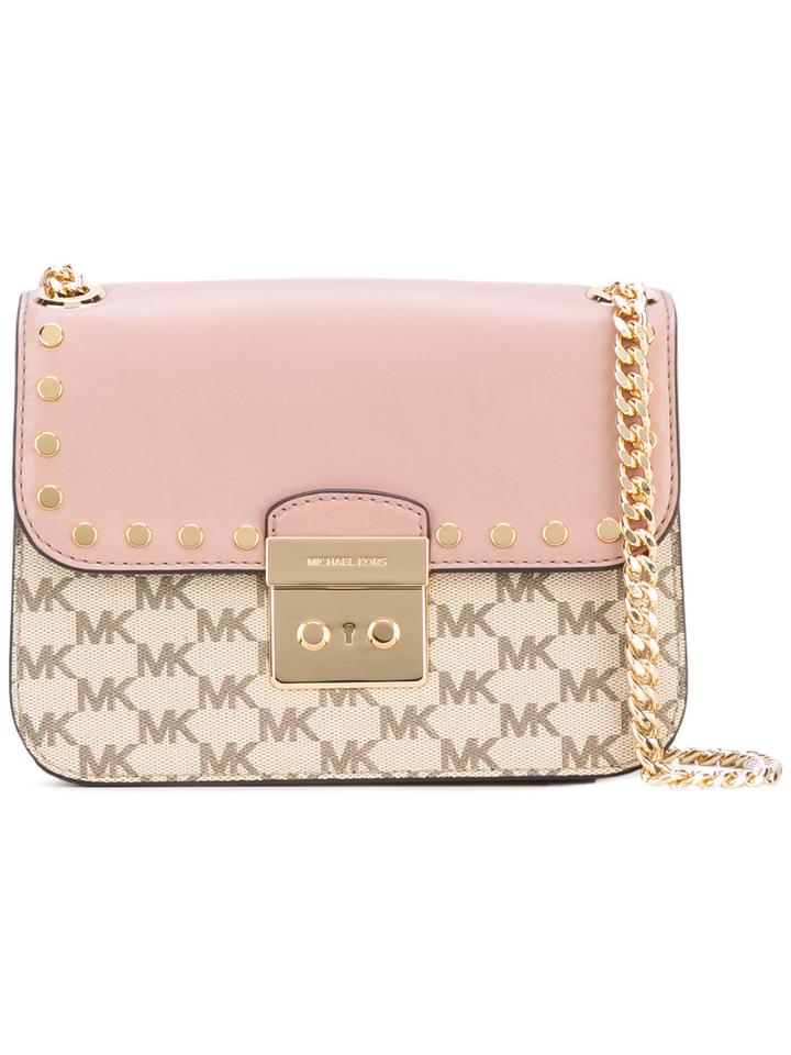 Sloan Editor Shoulder Bag - Women - Leather - One Size, Pink/purple, Leather, Michael Michael Kors