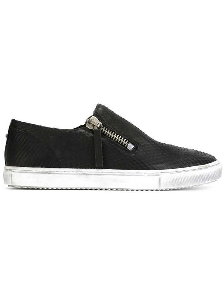 Diesel Textured Leather Sneakers