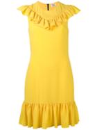 Sonia By Sonia Rykiel - Sleeveless Ruffle Dress - Women - Polyester/triacetate/viscose - 38, Yellow/orange, Polyester/triacetate/viscose