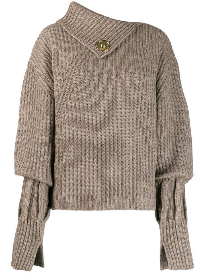 Jw Anderson Asymmetric Ribbed Jumper - Brown