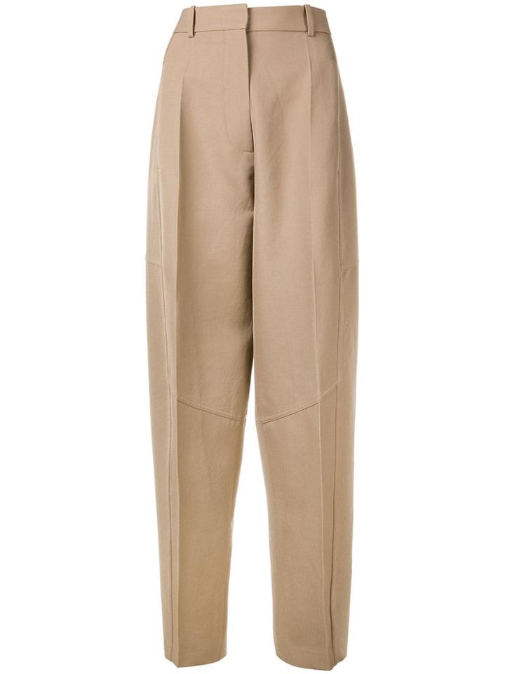 Victoria Beckham High Waisted Paneled Trousers - Neutrals