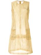 Comme Des Garçons Pre-owned Layered Slim-fit Dress - Gold
