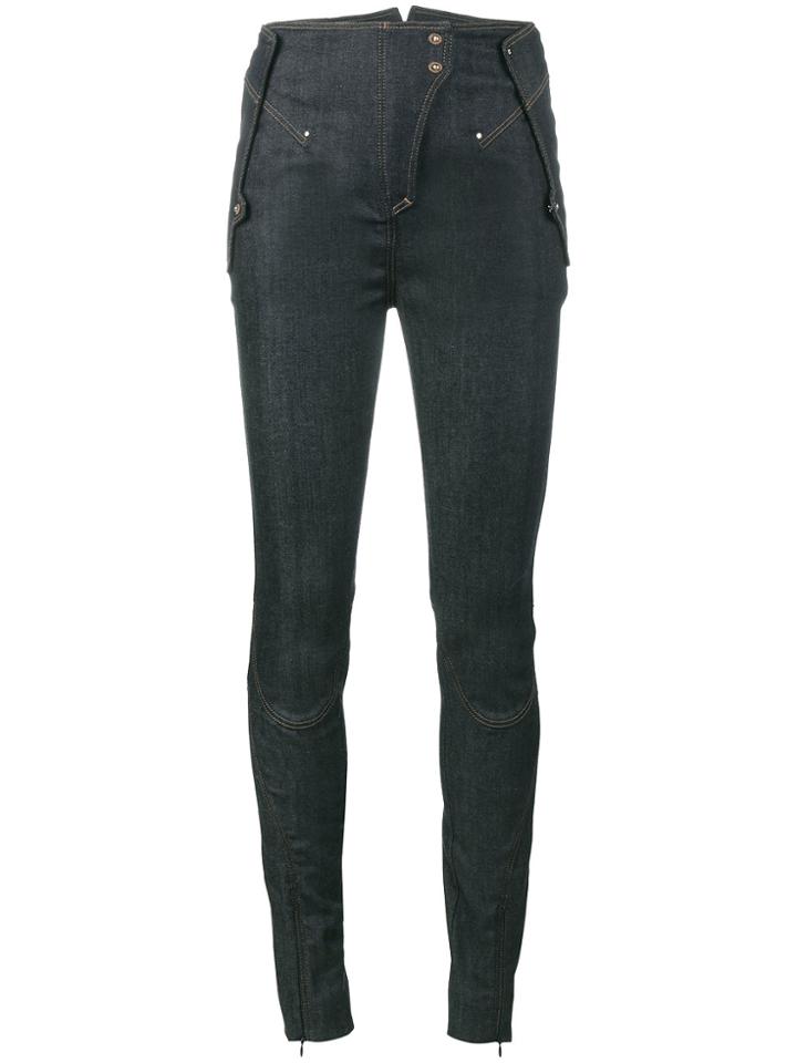 Esteban Cortazar High Waisted Skinny Jeans - Blue