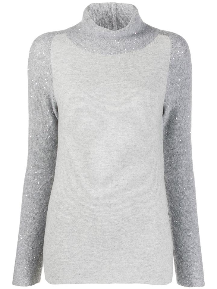 Fabiana Filippi Sequin Embellished Jumper - Grey