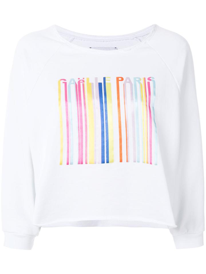 Gaelle Bonheur Barcode Print T-shirt - White