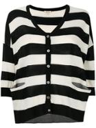 Bellerose Striped Fitted Cardigan - Black