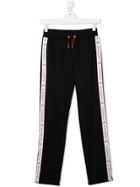 Givenchy Kids Logo Panel Track Trousers - Black