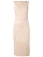 Drome Fitted Leather Dress, Women's, Size: Xs, Nude/neutrals, Lamb Skin