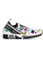 Dolce & Gabbana Embellished Slip-on Sneakers - White