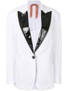 Nº21 Contrasting Lapels Blazer - White
