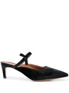 L'autre Chose Pointed Toe Sling Back Pumps - Black