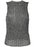 Isabel Marant Sleeveless Knitted Top - Silver