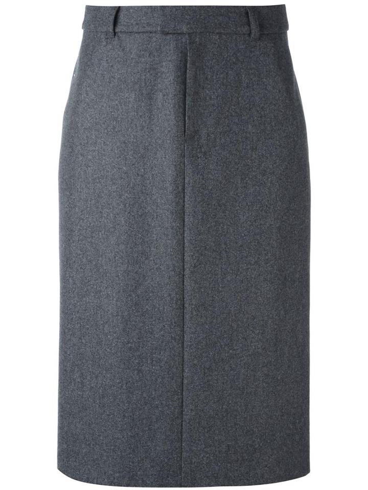 A.p.c. Straight Midi Skirt, Women's, Size: 34, Grey, Wool