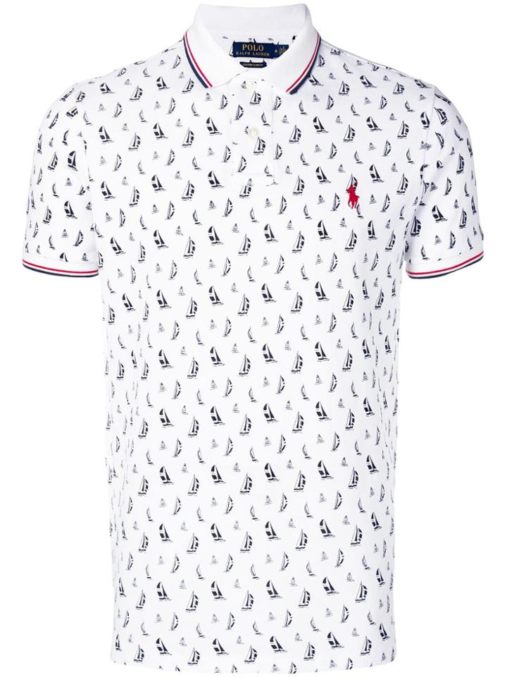 Polo Ralph Lauren Boat Pattern Polo Shirt - White