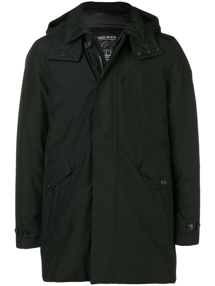 Woolrich Hooded Down Coat - Black