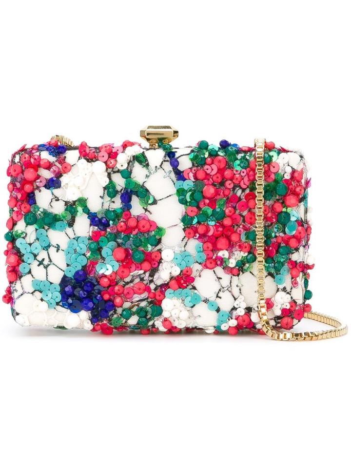 Elie Saab Floral Print Embellished Clutch