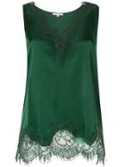Gold Hawk Lace Detail Top - Green