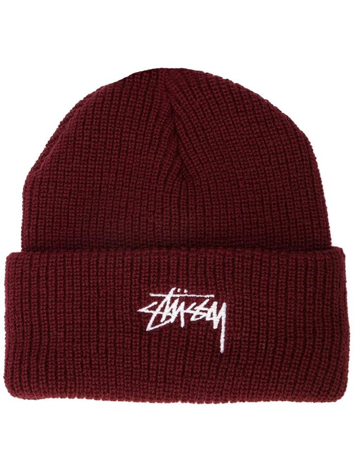 Stussy Logo Beanie - Red