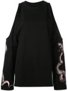 Misbhv - Cold Shoulder Sweatshirt - Women - Cotton - M, Black, Cotton
