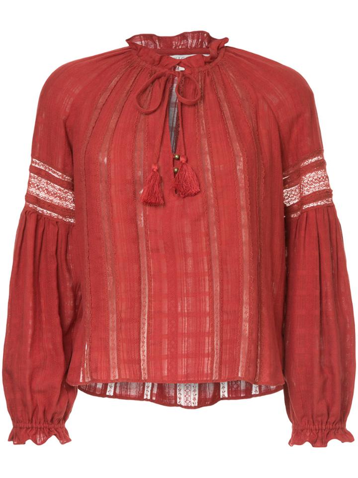 Veronica Beard Kalina Blouse - Red