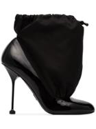 Prada Prada 110 Ptnt Drwstrng Bootie - Black