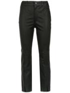 Nk Cropped Leather Trousers - Black